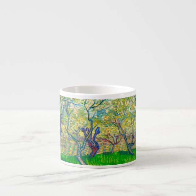 Vincent van Gogh Orchard in Blossom Espresso Cup (Front)