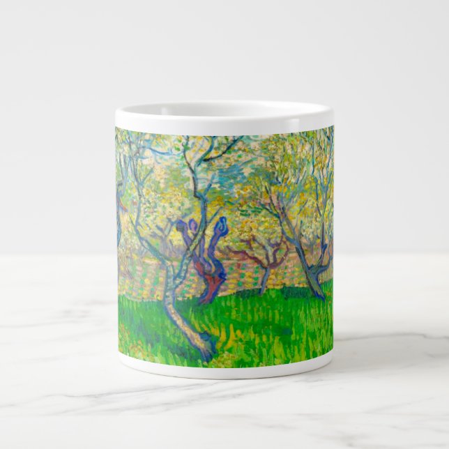 Vincent van Gogh Orchard in Blossom Large Coffee Mug (Front)