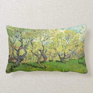 Vincent van Gogh,Orchard in Blossom Lumbar Cushion