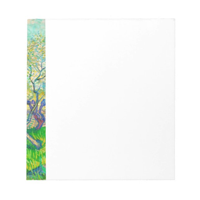 Vincent van Gogh Orchard in Blossom Notepad (Front)