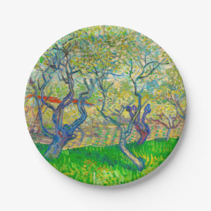 Vincent van Gogh Orchard in Blossom Paper Plate