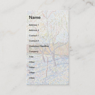 Vincent Van Gogh - Orchard with Peach Trees Business Card
