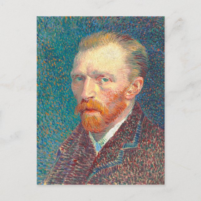 Vincent van Gogh painter Self Portrait Vibrant Postcard (Front)