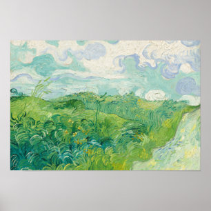 Vincent Van Gogh painting Green wheat field Poster