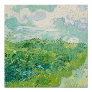 Vincent Van Gogh painting Green wheat field  Poster