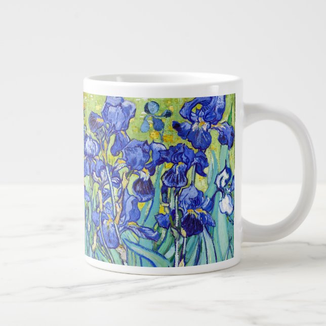 Vincent Van Gogh painting Irises Large Coffee Mug (Right)