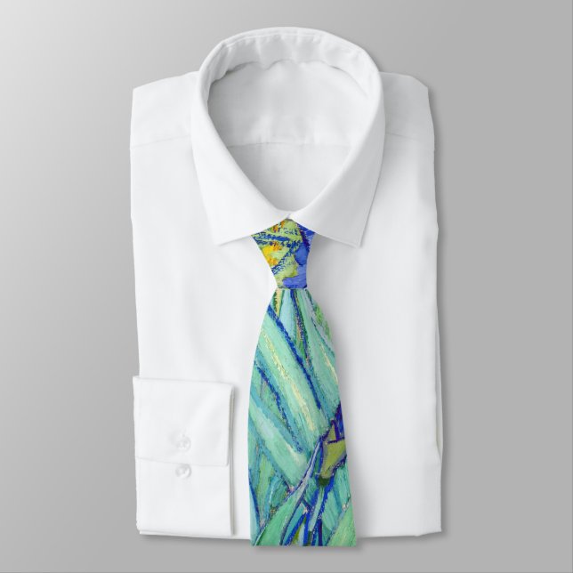 Vincent Van Gogh painting Irises Tie (Tied)