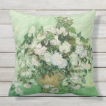 Vincent van Gogh Painting, Roses 1890 Cushion<br><div class="desc">Throw pillow,  Vincent van Gogh Painting Roses 1890. A floral painting by Dutch painter Vincent van Gogh which features a clay vase with beautiful roses. A great home or office decor idea. A vintage art work that is available on many products. Choose the best one for you.</div>