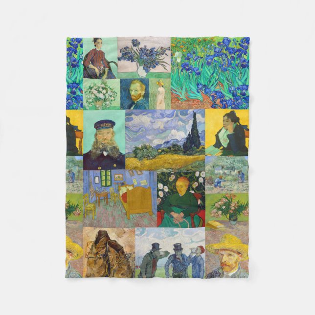 Vincent van Gogh Paintings Fleece Blanket (Front)