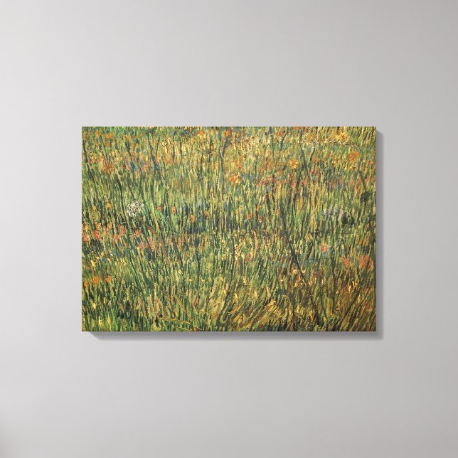 Vincent van Gogh - Pasture in Bloom Canvas Print (Front)