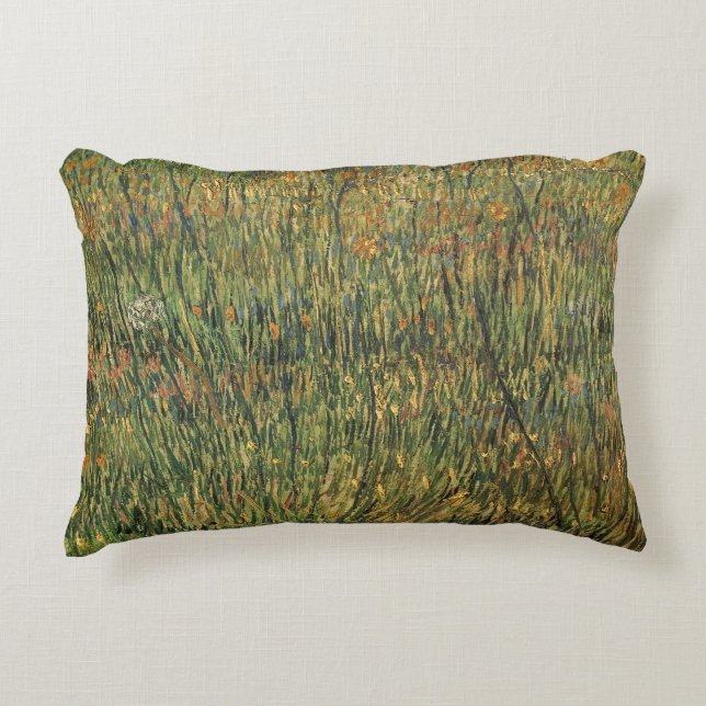 Vincent van Gogh - Pasture in Bloom Decorative Cushion (Front)