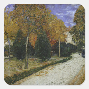 Vincent van Gogh Path in the Park at Arles, 1888 Square Sticker