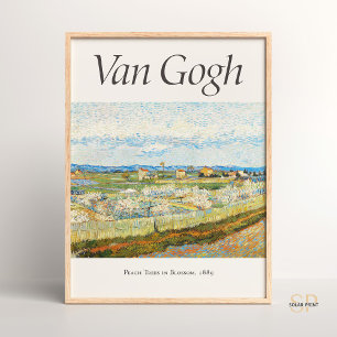 Vincent van Gogh Peach Trees in Blossom Art Print 