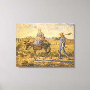Vincent van Gogh - Peasant Couple Going to Work Canvas Print