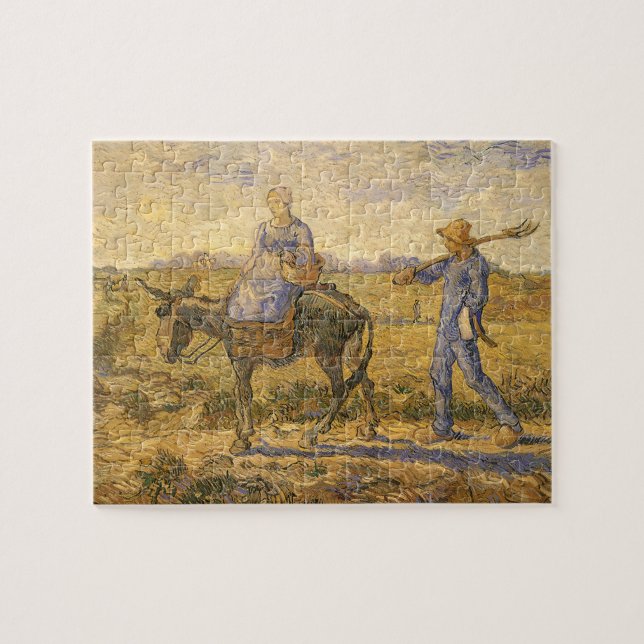 Vincent van Gogh - Peasant Couple Going to Work Jigsaw Puzzle (Horizontal)