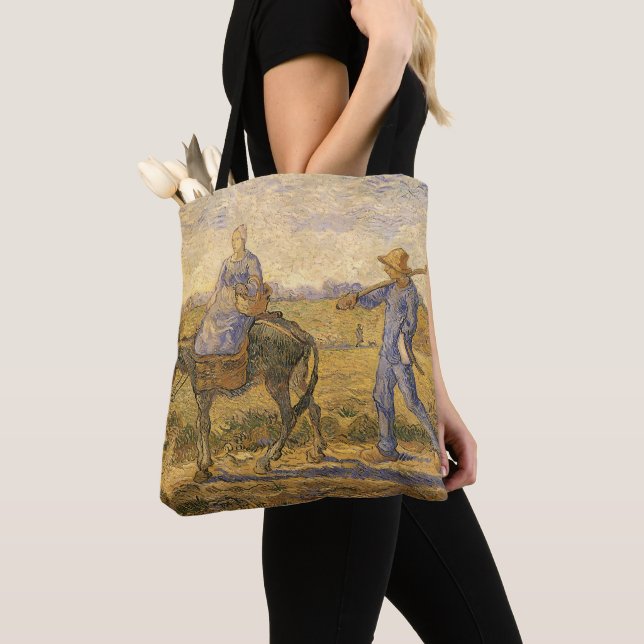 Vincent van Gogh - Peasant Couple Going to Work Tote Bag (Close Up)