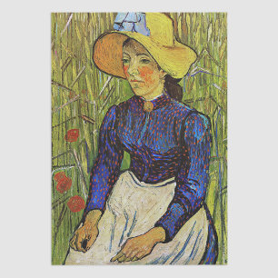 Vincent van Gogh - Peasant Girl in Straw Hat Tissue Paper