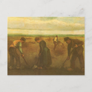 Vincent van Gogh - Peasants Planting Potatoes Postcard