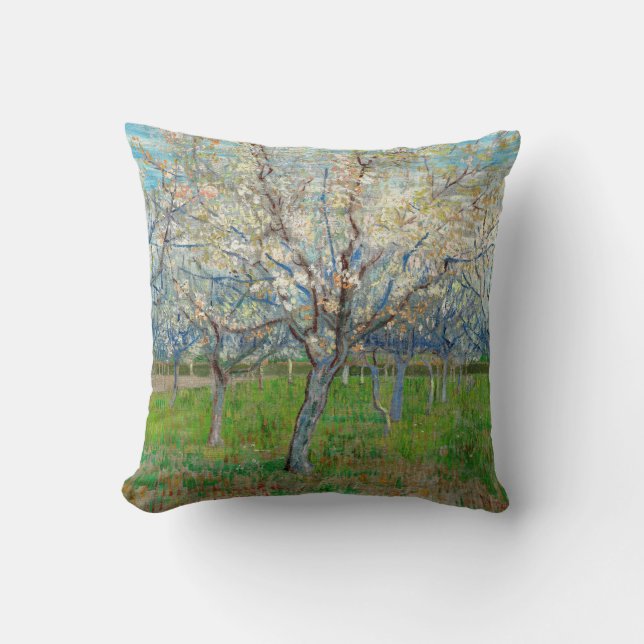 Vincent van Gogh - Pink Orchard Cushion (Front)