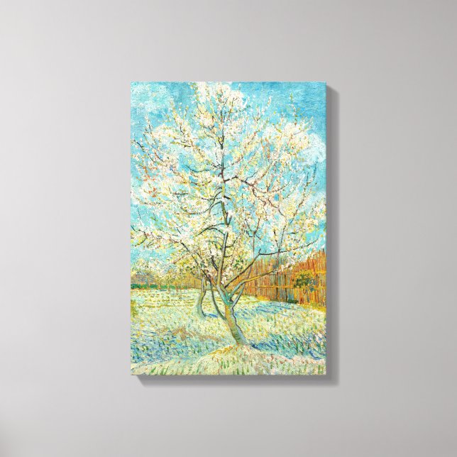 Vincent van Gogh - Pink Peach Tree in Blossom Canvas Print (Front)