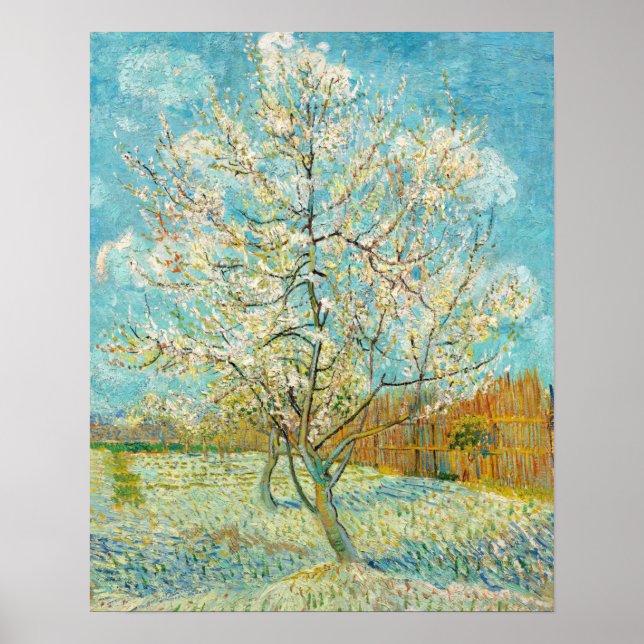 Vincent van Gogh - Pink Peach Tree in Blossom Poster (Front)