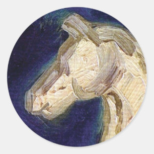 Vincent Van Gogh - Plaster Statuette Of A Horse Classic Round Sticker