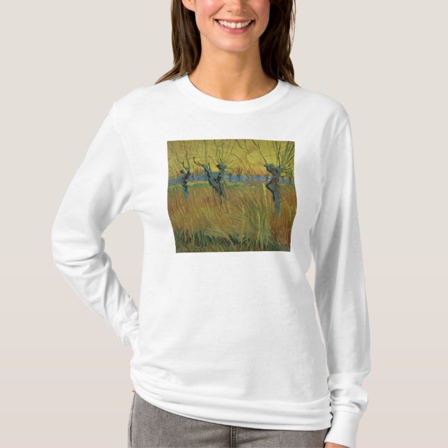 Vincent van Gogh | Pollarded Willows, Setting Sun T-Shirt (Front)
