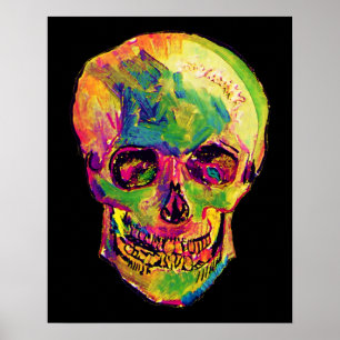 Vincent Van Gogh - Pop Art Halloween Skull Poster