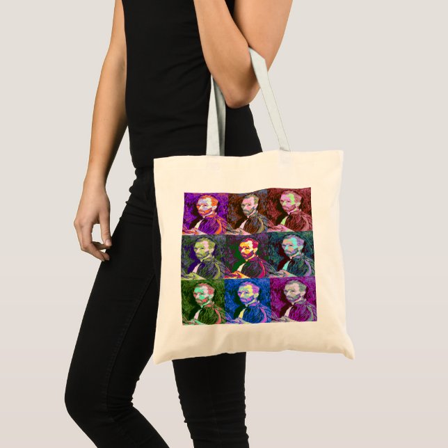 Vincent van Gogh Pop Art Large Tote Bag (Front (Product))