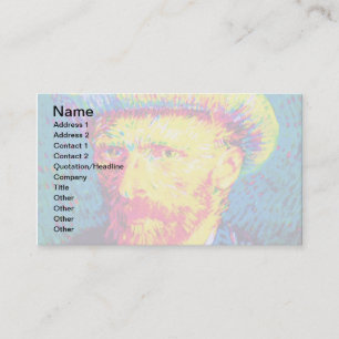 Vincent Van Gogh - Pop Art Self Portrait With Hat Business Card