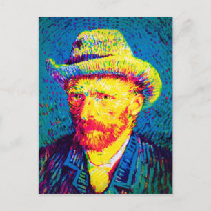 Vincent Van Gogh - Pop Art Self Portrait With Hat Postcard