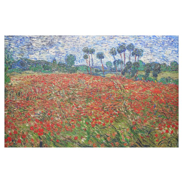Vincent van Gogh - Poppy Field Fabric (Yard)