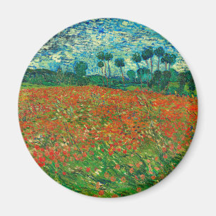 Vincent Van Gogh Poppy Field Fine Art Magnet