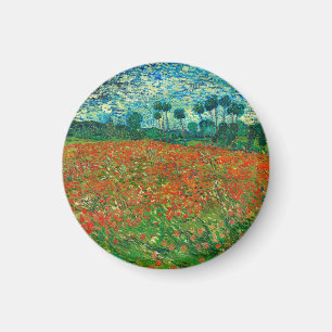 Vincent Van Gogh Poppy Field Fine Art Magnet