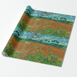 Vincent Van Gogh Poppy Field Fine Art Wrapping Paper