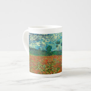 Vincent Van Gogh Poppy Field Floral Vintage Art Bone China Mug