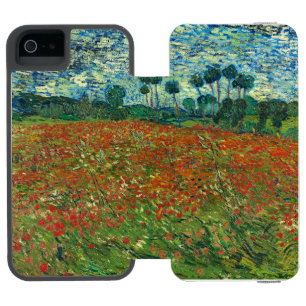 Vincent Van Gogh Poppy Field Floral Vintage Art Incipio Watson™ iPhone 5 Wallet Case
