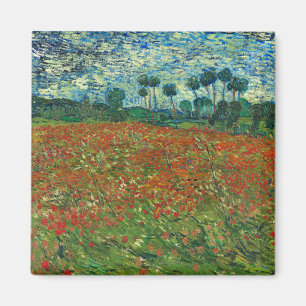 Vincent Van Gogh Poppy Field Floral Vintage Art Magnet