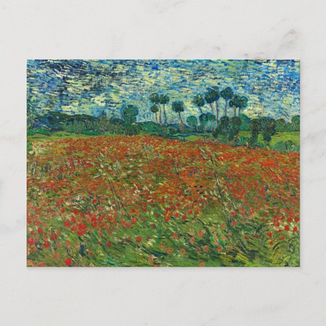 Vincent Van Gogh Poppy Field Postcard (Front)