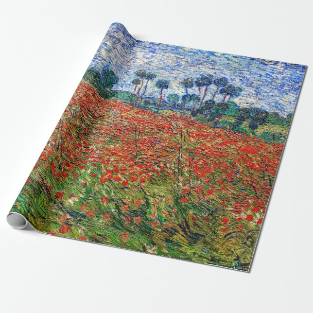 Vincent van Gogh - Poppy Field Wrapping Paper (Unrolled)