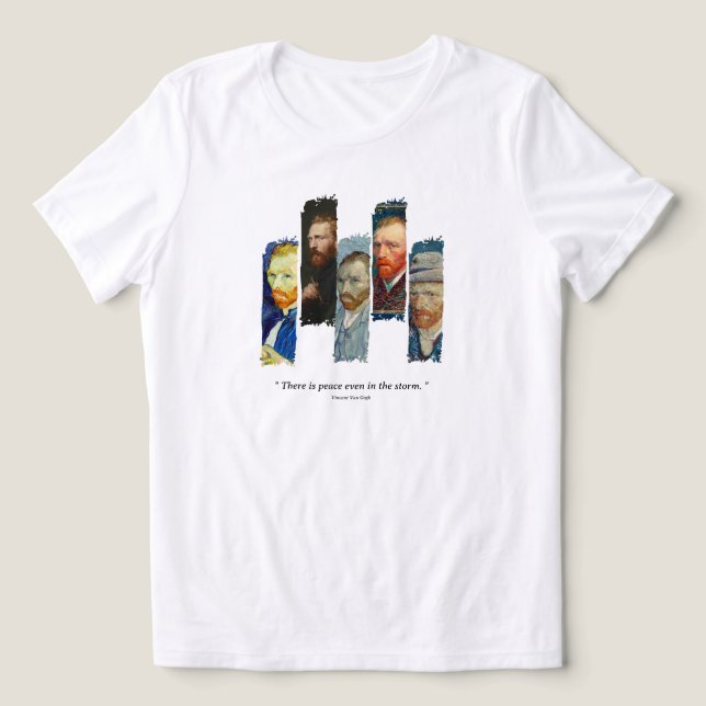 Vincent Van Gogh portrait and qoute  Tri-Blend Shirt (Design Front)