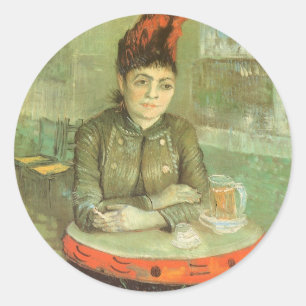 Vincent van Gogh - Portrait of Agostina Segatori Classic Round Sticker