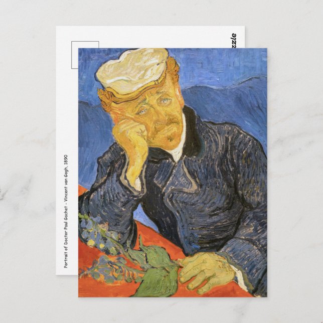Vincent Van Gogh - Portrait of Doctor Paul Gachet Postcard (Front/Back)
