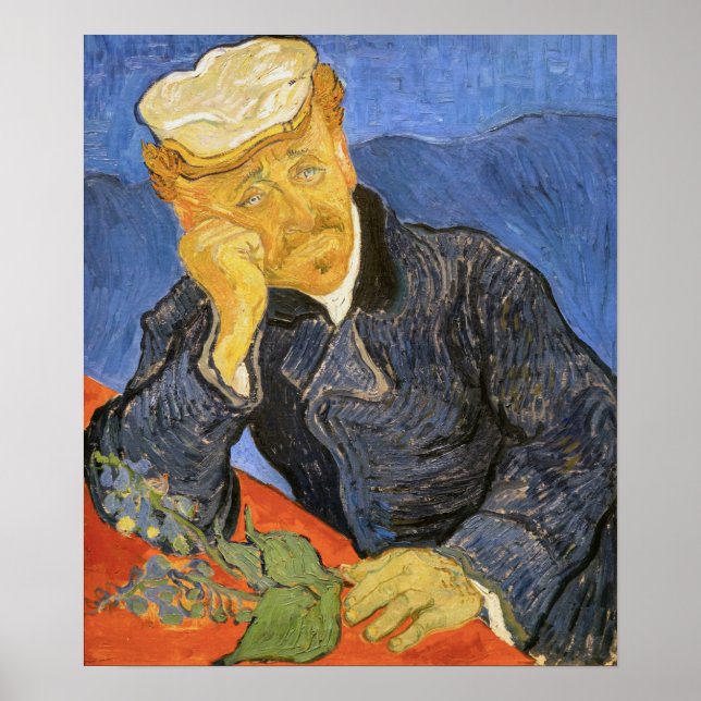 Vincent Van Gogh - Portrait of Doctor Paul Gachet Poster (Front)