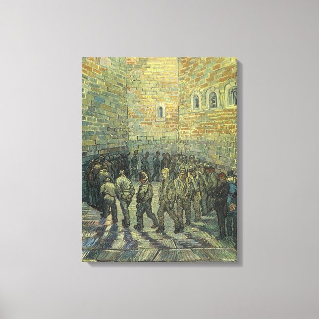 Vincent van Gogh - Prisoners Exercising Canvas Print (Front)