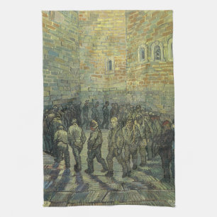 Vincent van Gogh - Prisoners Exercising Tea Towel