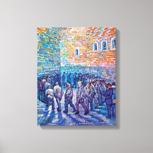 Vincent Van Gogh - Prisoners Walking The Round Canvas Print