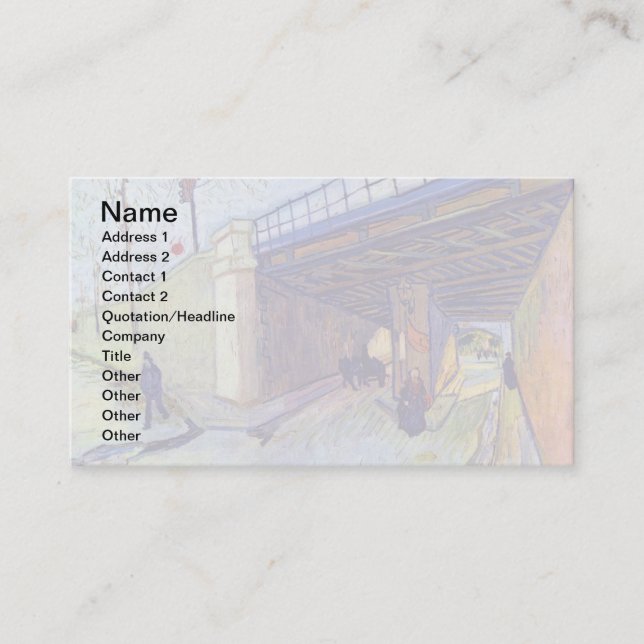 Vincent Van Gogh - Railway Bridge Over Montmajour Business Card (Front)