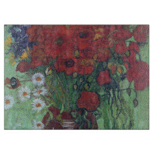 Vincent Van Gogh - Red Poppies and Daisies Cutting Board