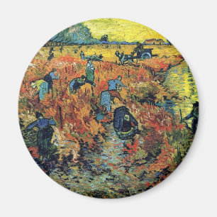 Vincent Van Gogh - Red Vineyard At Arles Painting Magnet